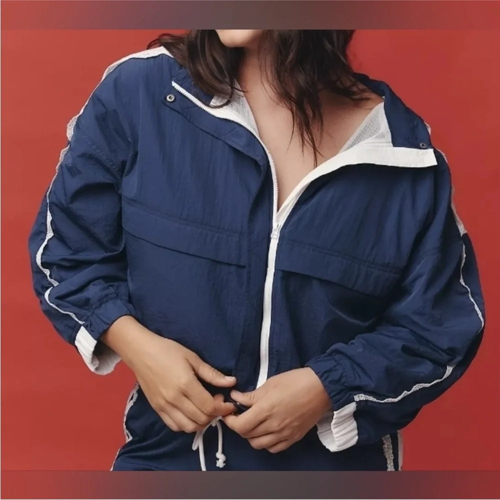 Daily Practice by Anthropologie Long Jump Color Block Jacket Size 3X NWT‎